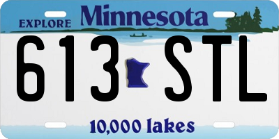 MN license plate 613STL