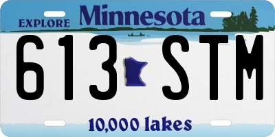 MN license plate 613STM