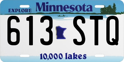 MN license plate 613STQ