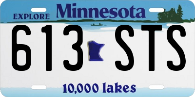 MN license plate 613STS
