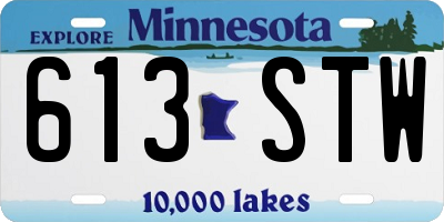 MN license plate 613STW