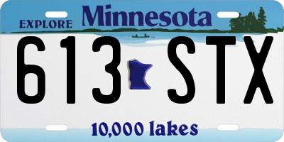 MN license plate 613STX