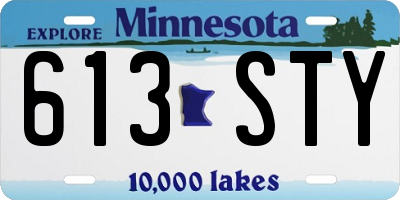 MN license plate 613STY