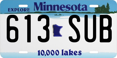 MN license plate 613SUB