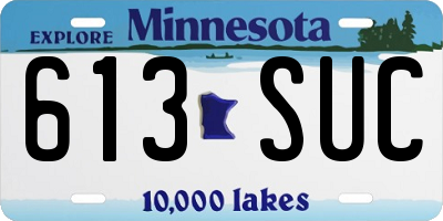 MN license plate 613SUC