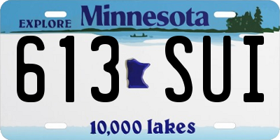MN license plate 613SUI