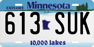 MN license plate 613SUK