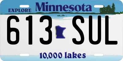 MN license plate 613SUL
