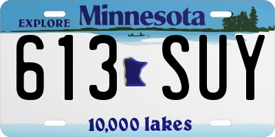 MN license plate 613SUY
