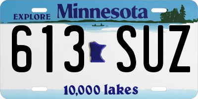 MN license plate 613SUZ