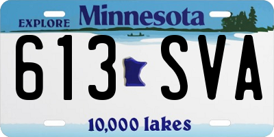 MN license plate 613SVA