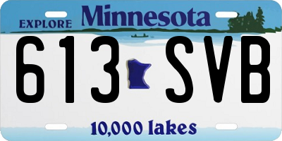 MN license plate 613SVB