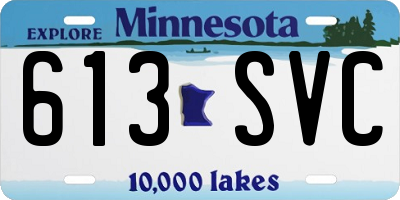 MN license plate 613SVC