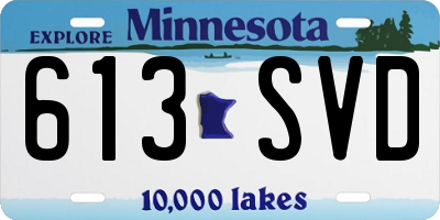 MN license plate 613SVD