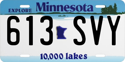 MN license plate 613SVY
