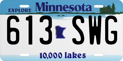 MN license plate 613SWG