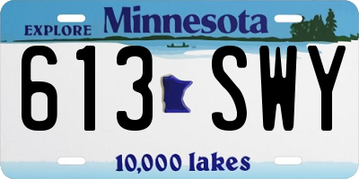 MN license plate 613SWY