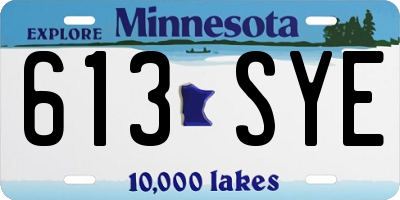MN license plate 613SYE