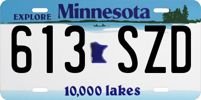 MN license plate 613SZD