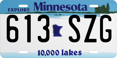 MN license plate 613SZG