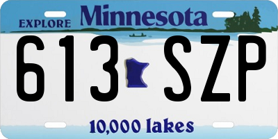 MN license plate 613SZP