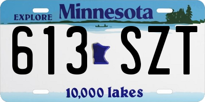 MN license plate 613SZT
