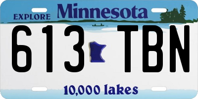 MN license plate 613TBN