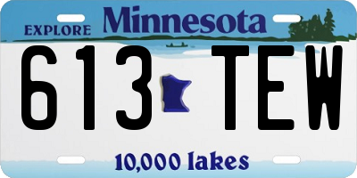MN license plate 613TEW