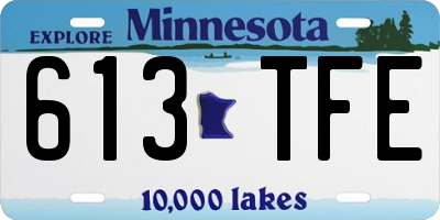 MN license plate 613TFE