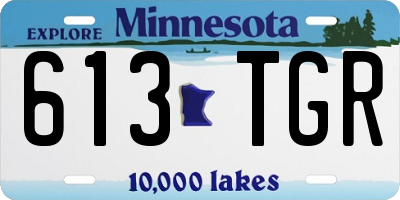 MN license plate 613TGR