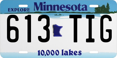 MN license plate 613TIG