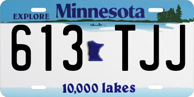 MN license plate 613TJJ
