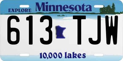 MN license plate 613TJW