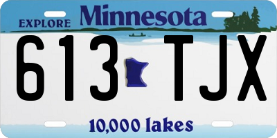 MN license plate 613TJX