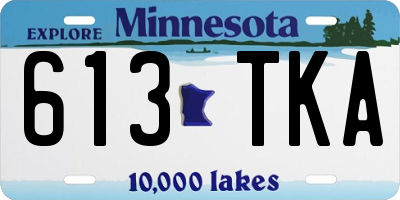 MN license plate 613TKA