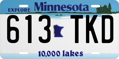 MN license plate 613TKD