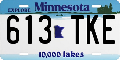 MN license plate 613TKE