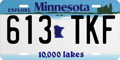 MN license plate 613TKF
