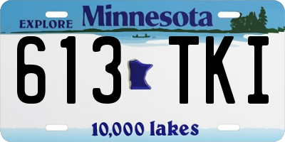 MN license plate 613TKI
