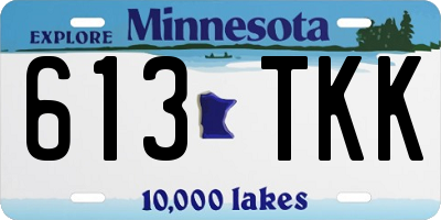 MN license plate 613TKK