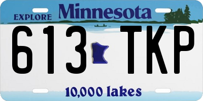 MN license plate 613TKP
