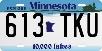 MN license plate 613TKU
