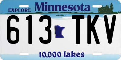 MN license plate 613TKV
