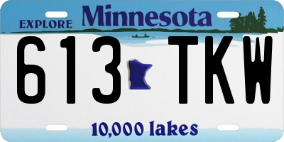 MN license plate 613TKW