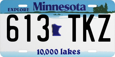 MN license plate 613TKZ