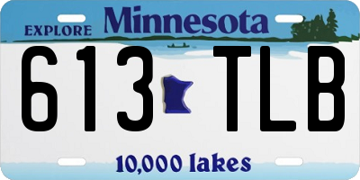 MN license plate 613TLB