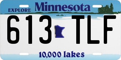 MN license plate 613TLF