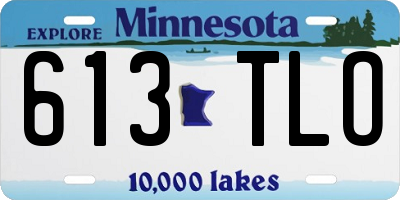 MN license plate 613TLO