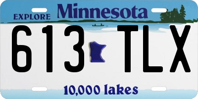 MN license plate 613TLX