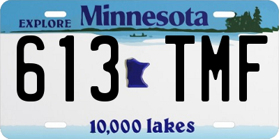 MN license plate 613TMF